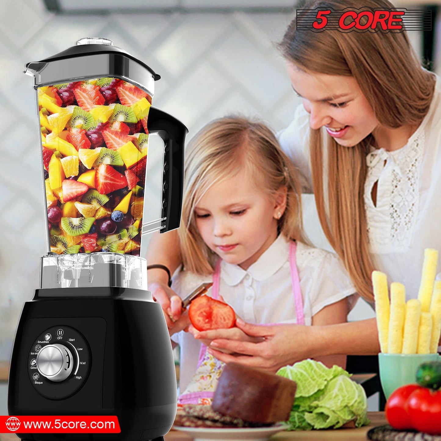 5Core 2000W Smoothie Blender – Heavy-Duty Juicer & Food Processor