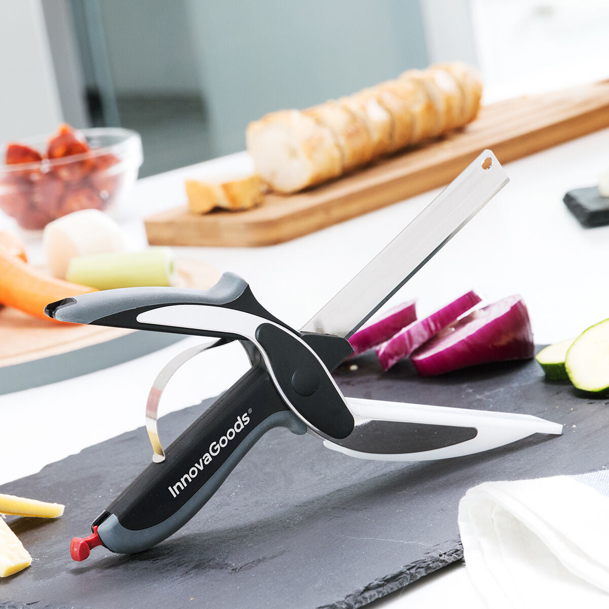 Kitchen Knife & Scissors Combo – Versatile Food Chopper Tool