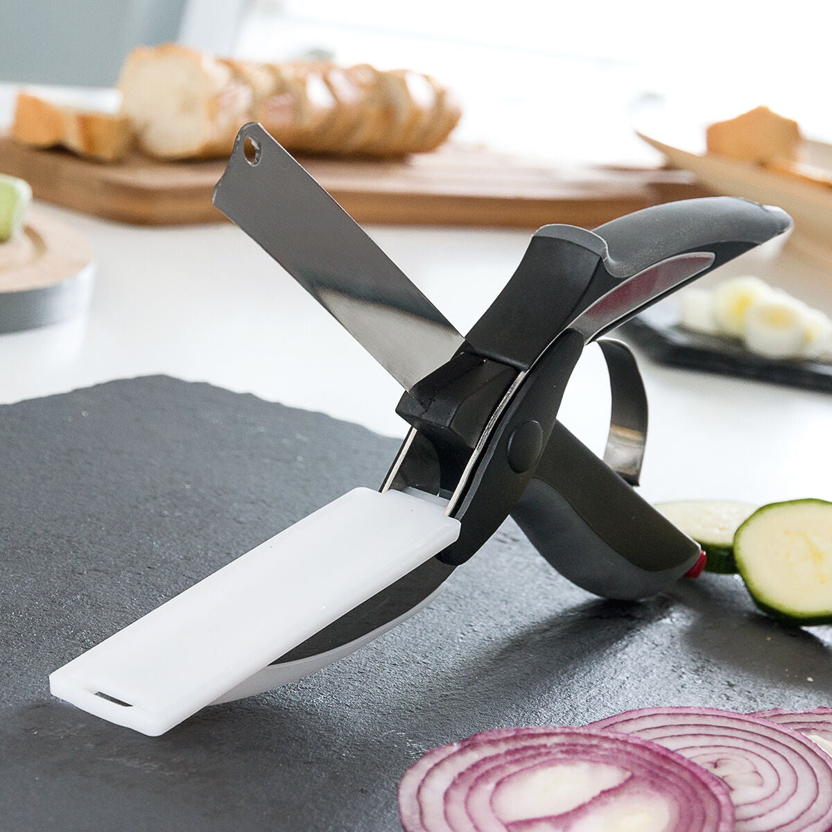 Kitchen Knife & Scissors Combo – Versatile Food Chopper Tool