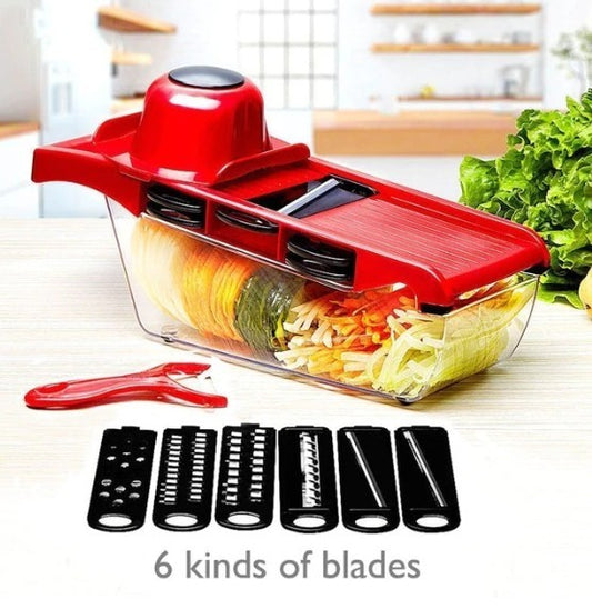 6-Blade Stainless Steel Vegetable Slicer & Mandoline Cutter