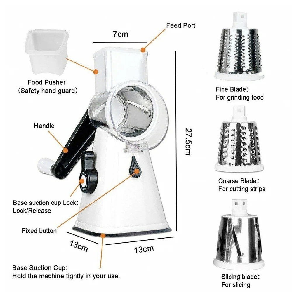 Professional Stainless Steel Slicer & Grater Kit for Easy Food Prep