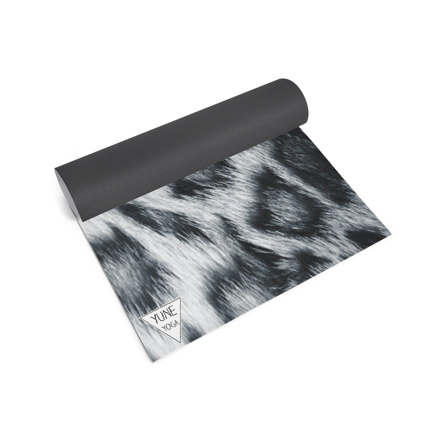 Premium Yune Yoga/Pilates Mat – 5mm Cushioning, Snow Leopard & Grip